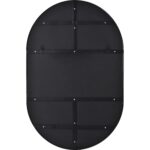 Renwil Webster Black Iron Oval Wall Mirror MT2394 - rear view with two-way mounting points