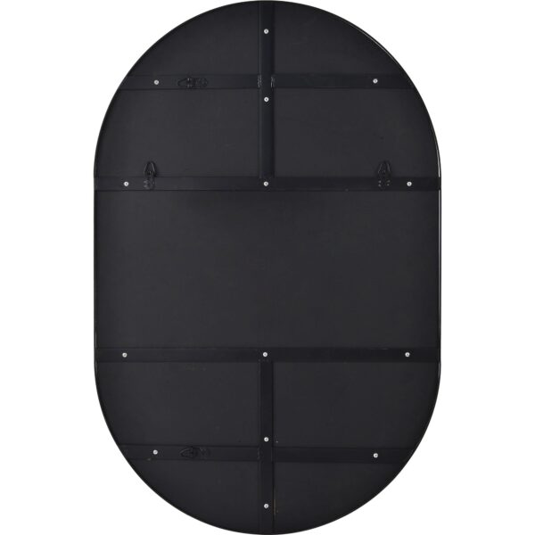 Renwil Webster Black Iron Oval Wall Mirror MT2394 - rear view with two-way mounting points