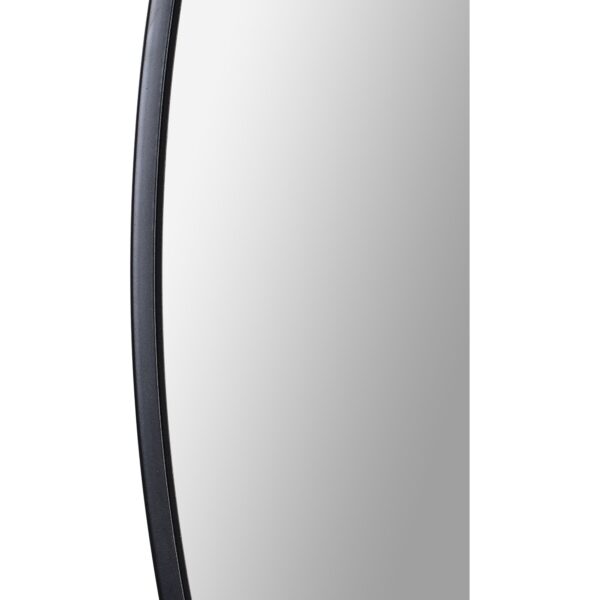 Renwil Cori 40 Inch Black Round Wall Mirror MT2415 - slim black frame edge detail