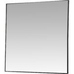 Renwil Greer Black Square Wall Mirror MT2097 - angled full mirror view