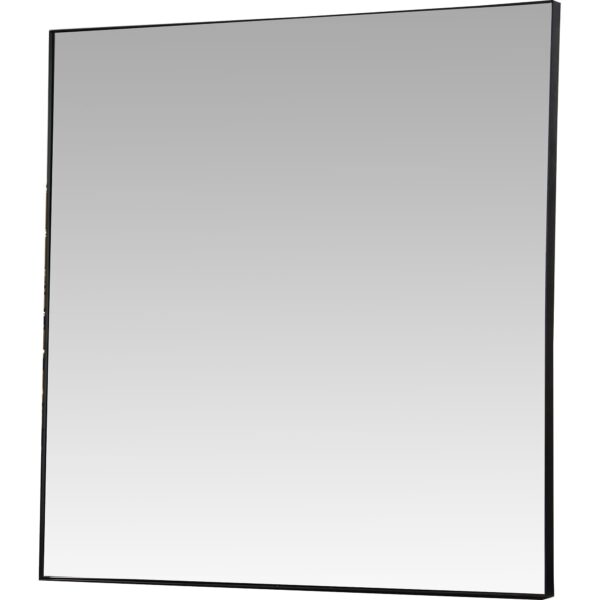 Renwil Greer Black Square Wall Mirror MT2097 - angled full mirror view
