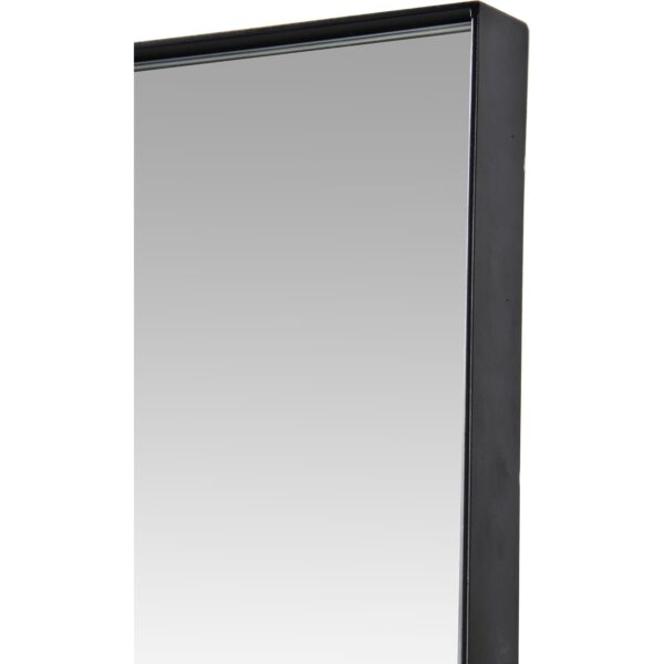 Renwil Greer Black Square Wall Mirror MT2097 - slim black frame corner detail