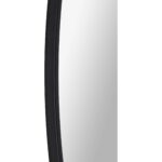 Renwil Sami Large Matte Black Round Wall Mirror MT2530 - close-up of the matte black frame edge