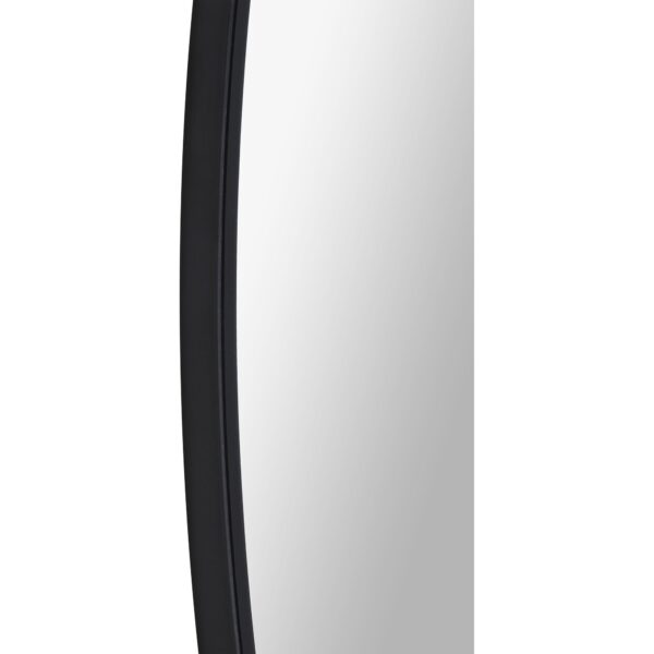 Renwil Sami Large Matte Black Round Wall Mirror MT2530 - close-up of the matte black frame edge