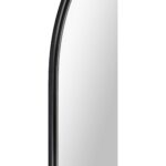 Renwil Ammar Matte Black Capsule Wall Mirror MT2510 - detail of the rounded black frame