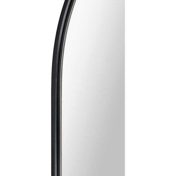 Renwil Ammar Matte Black Capsule Wall Mirror MT2510 - detail of the rounded black frame