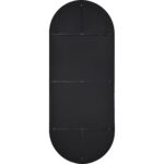 Renwil Ammar Matte Black Capsule Wall Mirror MT2510 - rear view showing two-way mounting points