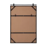 Renwil Titel Matte Black Iron Wall Mirror MT2633 - rear view with vertical D-ring mounting points