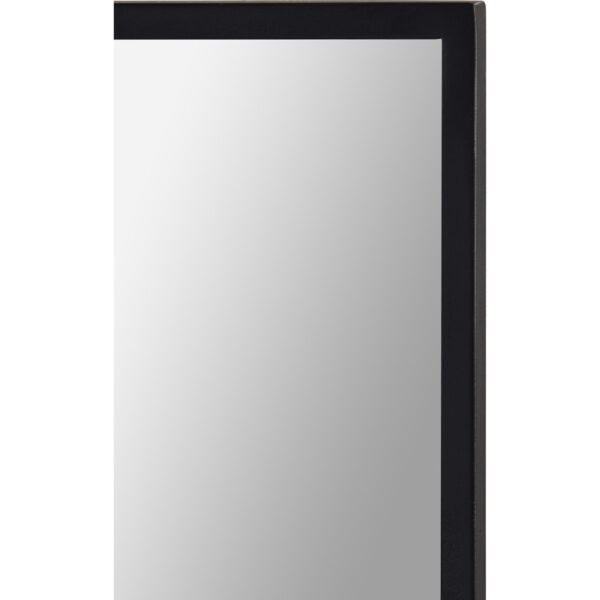 Renwil Raizel Matte Black Iron Wall Mirror MT2345 - matte black frame corner detail