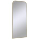 Renwil Meryem Gold Full Length Mirror MT2514 - angled view of the slender gold iron frame