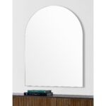 Renwil Aldrin Frameless Arched Wall Mirror MT2505 - arched mirror styled above a console