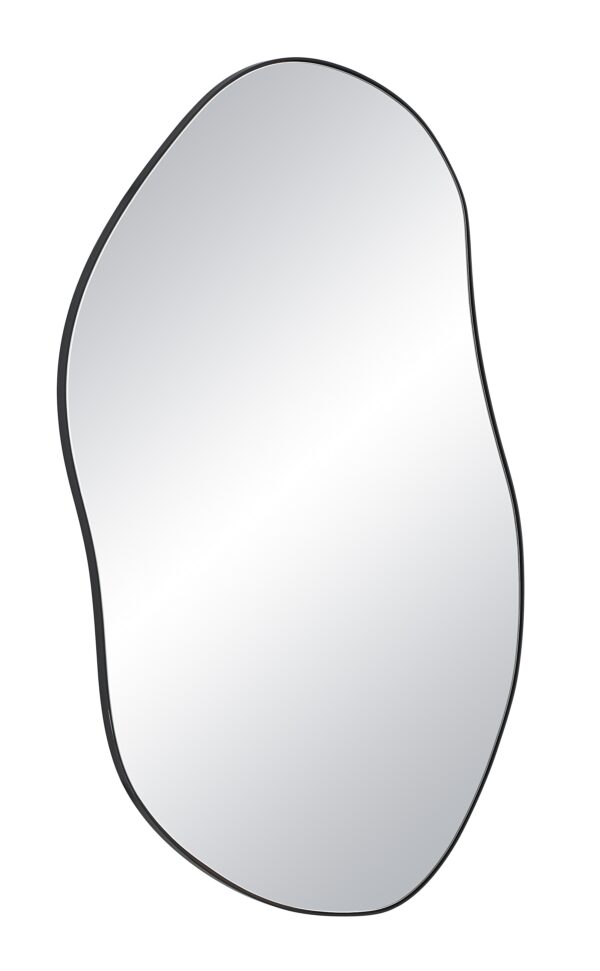 Renwil Jane Matte Black Organic Wall Mirror MT2659 - angled view of the organic iron frame