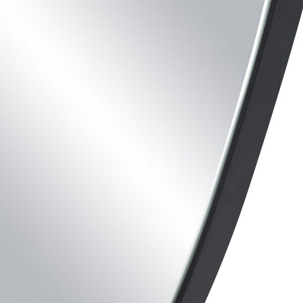 Renwil Jane Matte Black Organic Wall Mirror MT2659 - close-up of matte black curved edge