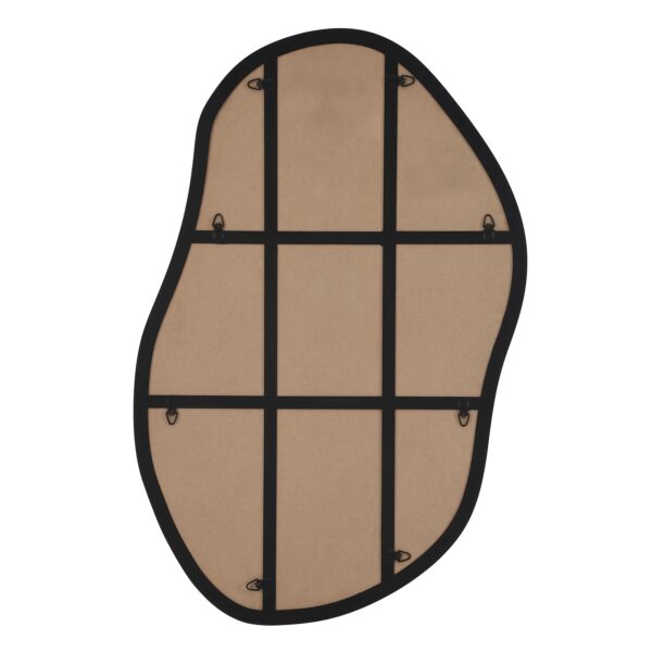 Renwil Jane Matte Black Organic Wall Mirror MT2659 - rear view showing mounting points for four-way hanging