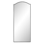 Renwil Balina Matte Black Arched Full Length Mirror MT2643 - front view of matte black arched full length mirror