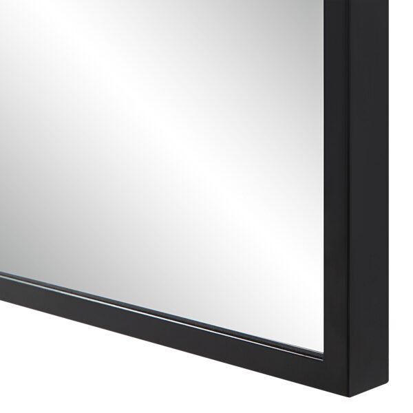 Renwil Balina Matte Black Arched Full Length Mirror MT2643 - close-up of matte black frame corner