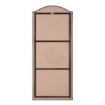 Renwil Balina Matte Black Arched Full Length Mirror MT2643 - rear view showing vertical mounting D-rings