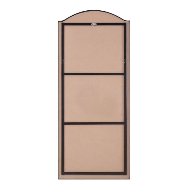 Renwil Balina Matte Black Arched Full Length Mirror MT2643 - rear view showing vertical mounting D-rings
