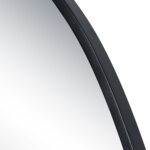 Renwil Bozeman Matte Black Organic Wall Mirror MT2564 - close-up of matte black frame and reflective glass