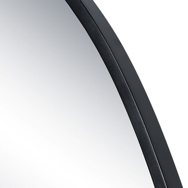 Renwil Bozeman Matte Black Organic Wall Mirror MT2564 - close-up of matte black frame and reflective glass
