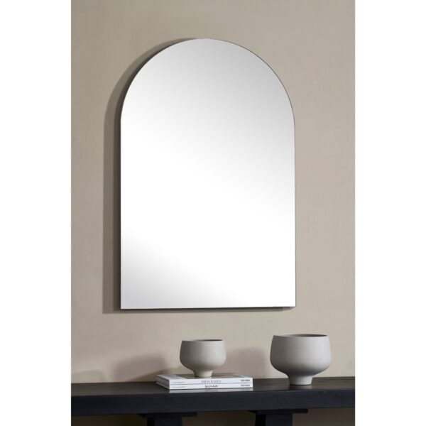 Renwil Faiza Frameless Arched Wall Mirror MT2504 - mirror styled above a console