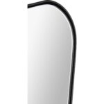 Renwil Nashua Matte Black Shaped Wall Mirror MT2509 - close-up of a rounded frame corner
