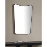 Renwil Nashua Matte Black Shaped Wall Mirror MT2509 - wall mirror styled above a console