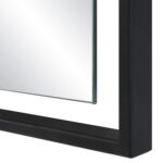 Renwil Marco Matte Black Rectangular Wall Mirror MT2669 - close-up of the mirror edge and matte black frame