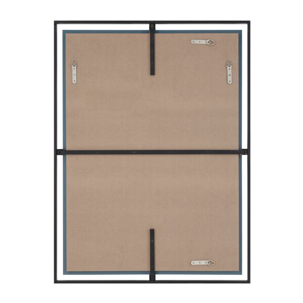 Renwil Marco Matte Black Rectangular Wall Mirror MT2669 - rear view of the frame and two-way hanging points