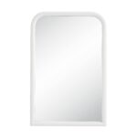 Renwil Colima Textured White Aluminum Wall Mirror MT2554 - front view of the textured white mirror