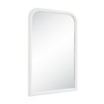 Renwil Colima Textured White Aluminum Wall Mirror MT2554 - angled view of the cast aluminum frame