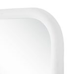 Renwil Colima Textured White Aluminum Wall Mirror MT2554 - close-up of the rounded white frame