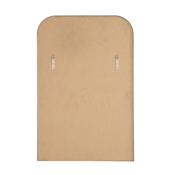 Renwil Colima Textured White Aluminum Wall Mirror MT2554 - rear view showing the vertical D-ring mounting points