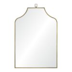 Renwil Calliope Antique Brass Decorative Wall Mirror MT2547 - front view of the antique brass shaped mirror