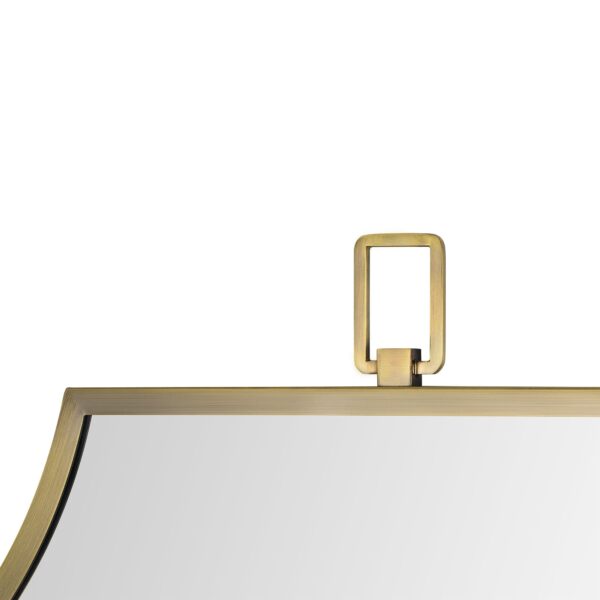 Renwil Calliope Antique Brass Decorative Wall Mirror MT2547 - close-up of the decorative top hook
