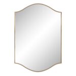 Renwil Florianne Champagne Wall Mirror MT2617 - front view with curved upper and lower edges