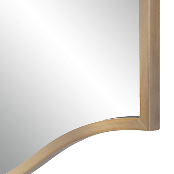 Renwil Florianne Champagne Wall Mirror MT2617 - champagne frame and curved edge detail