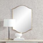 Renwil Florianne Champagne Wall Mirror MT2617 - mirror styled above a console