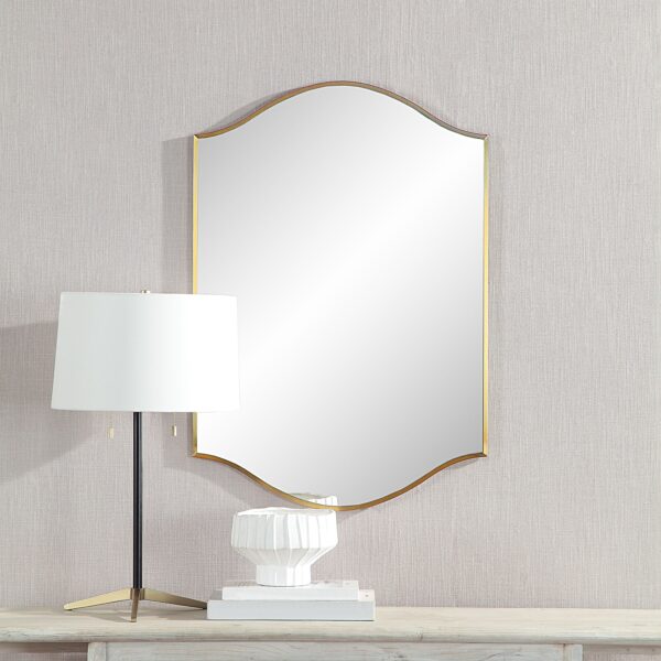 Renwil Florianne Champagne Wall Mirror MT2617 - mirror styled above a console
