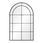 Renwil Atkinson Matte Black Arched Full Length Mirror MT2546 - front view of the matte black arched mirror