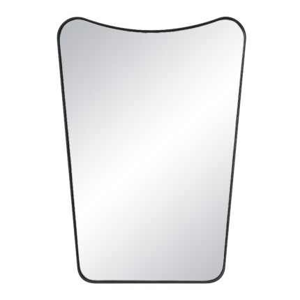 Renwil Kateri Matte Black Reverse Arch Wall Mirror MT2676 - front view of the matte black reverse arch mirror