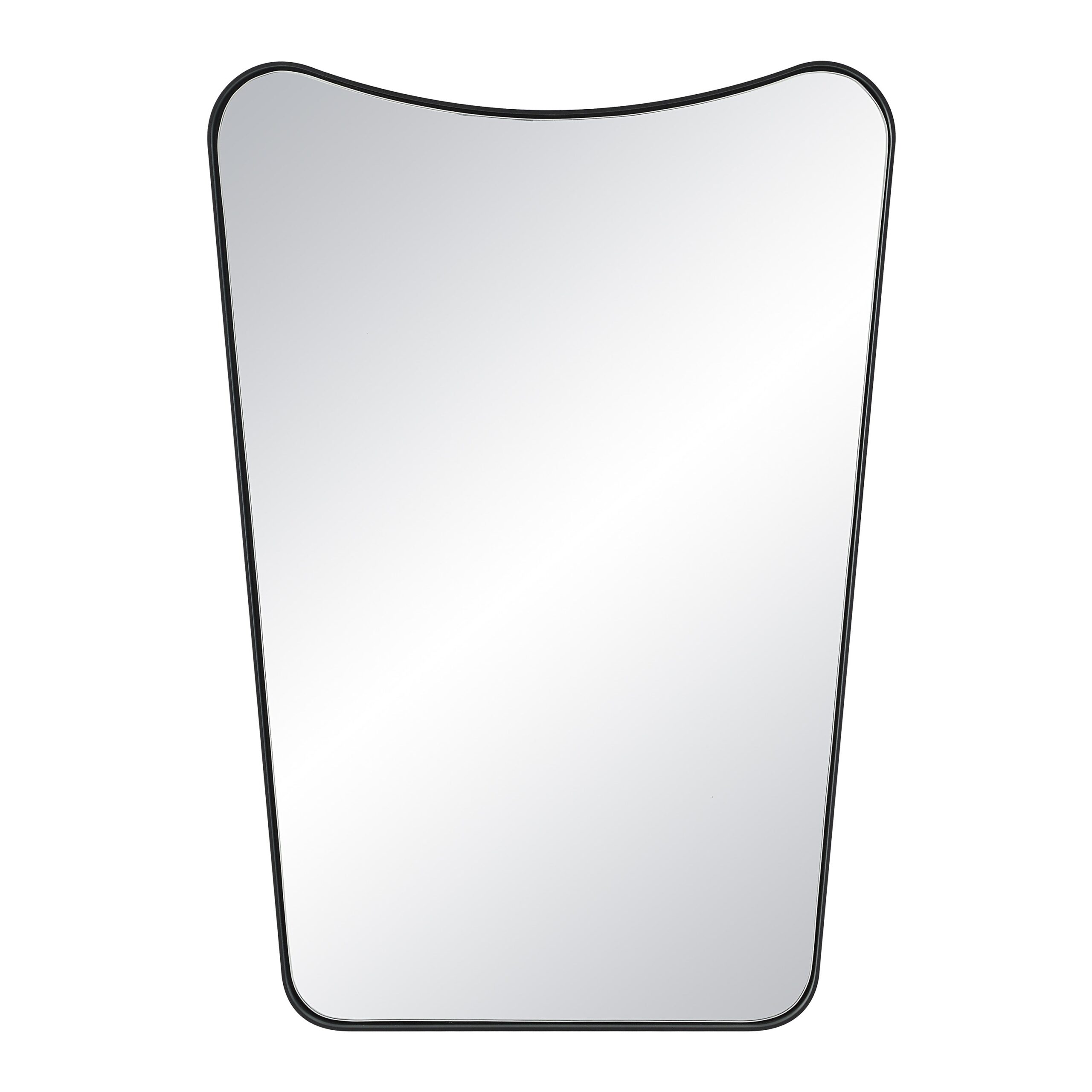 184334.jpg Renwil Kateri Matte Black Reverse Arch Wall Mirror MT2676 - front view of the matte black reverse arch mirror
