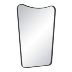 Renwil Kateri Matte Black Reverse Arch Wall Mirror MT2676 - angled view of the iron frame