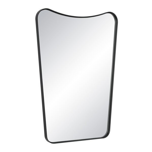 Renwil Kateri Matte Black Reverse Arch Wall Mirror MT2676 - angled view of the iron frame