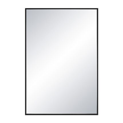 Renwil Gasel Matte Black Rectangular Wall Mirror MT2673 - front view of the matte black rectangular wall mirror