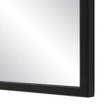 Renwil Gasel Matte Black Rectangular Wall Mirror MT2673 - close-up of the powder-coated matte black corner
