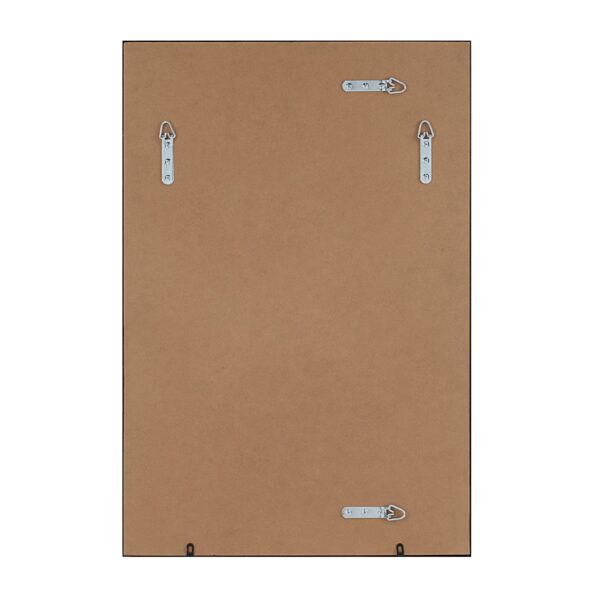 Renwil Gasel Matte Black Rectangular Wall Mirror MT2673 - rear view showing vertical and horizontal hanging points