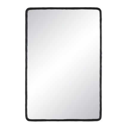 Renwil Jorah Matte Black Textured Wall Mirror MT2674 - front view of the textured matte black frame