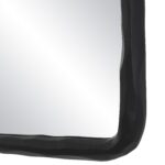 Renwil Jorah Matte Black Textured Wall Mirror MT2674 - close-up of the textured black corner