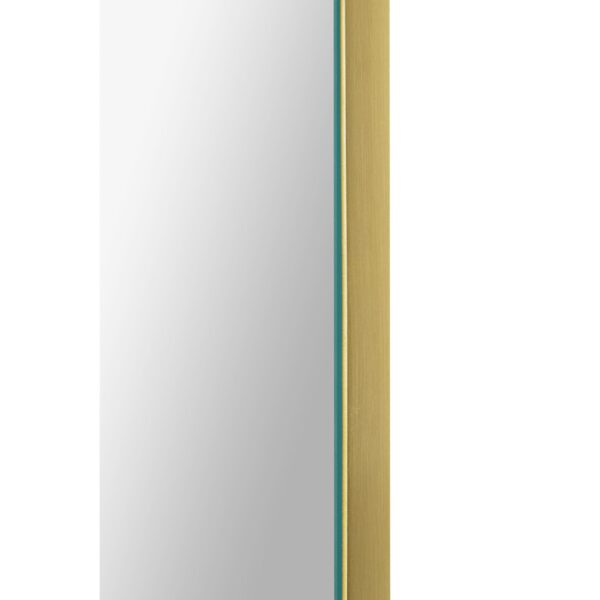 Renwil Beckah Satin Brass Oval Wall Mirror MT2526 - close-up of the plated satin brass finish